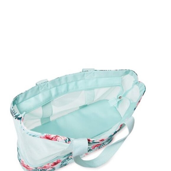 Tropical Print Beach Tote Bag with Zip Bottom - Picture 15 of 15
